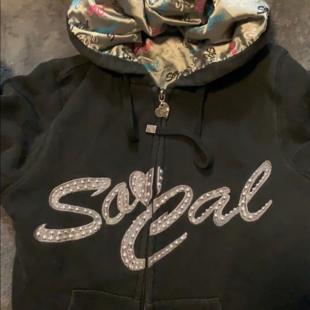 SoCal black zip up jacket
